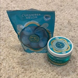 cucumber melon bath bombs and shower jelly